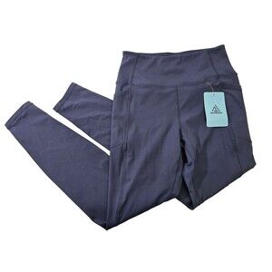 ATHROCK Navy Blue‎ Athleisure Leggings Women's M Athletic Stretch Waist NEW